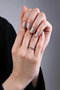 Heliophilia Silver Anillo de Zirconio Plateado Ajustable